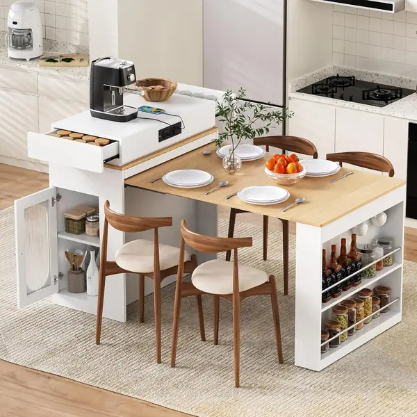 Ausziehbarer Bartisch mit Stauraum