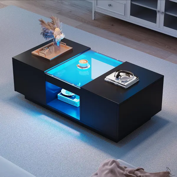 Couchtisch LED Hochglanz – für Schlafzimmer Büro