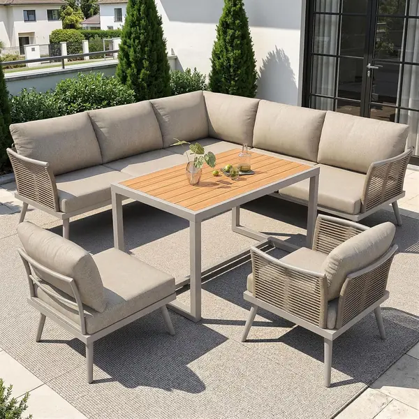 Garten Lounge Set für 7 Personen – Beige