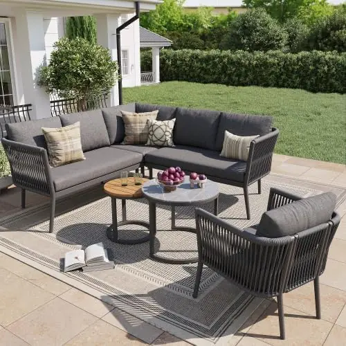 Gartenmöbel Set 6-teilig für 5-6 Personen – Flexibles
