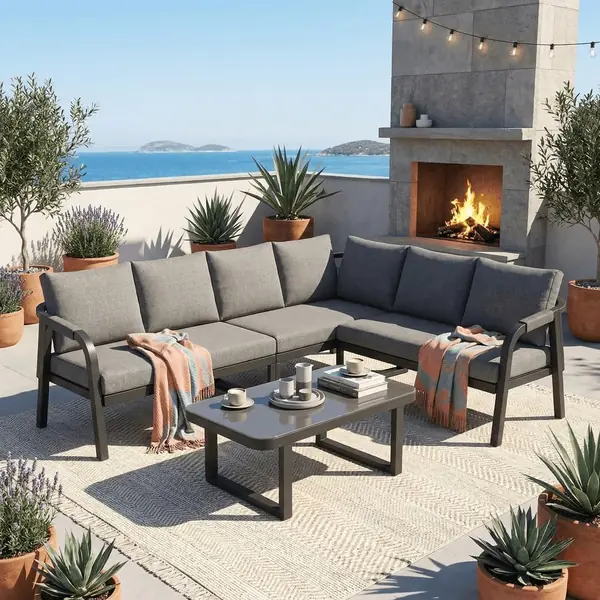 Gartenmöbel-Set für 6 Personen
