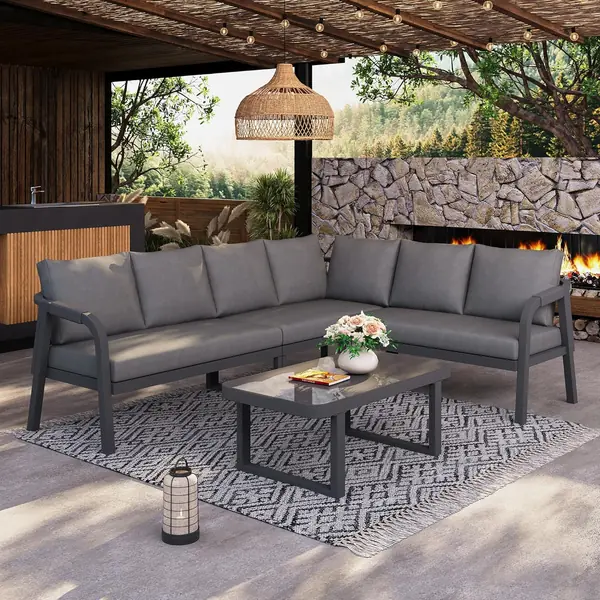 Gartenmöbel Set Lounge Ecke 6 Personen