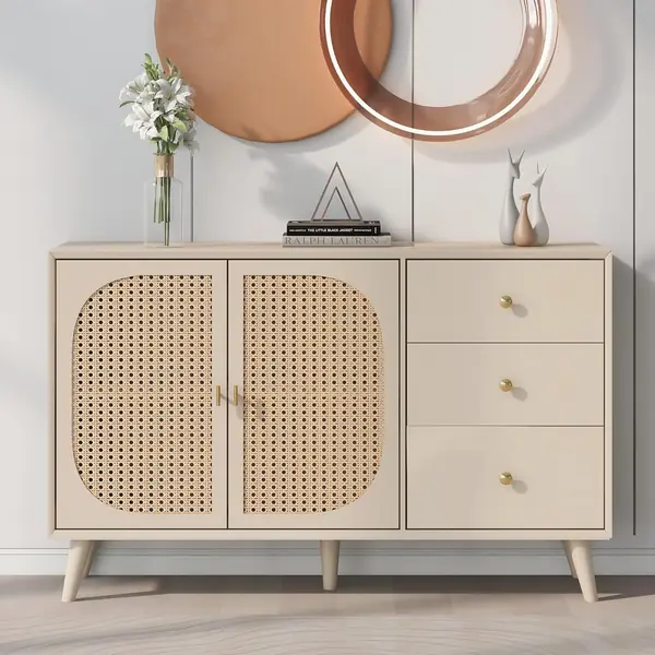 Kommode mit 3 Schubladen und 2 Türen – Offwhite