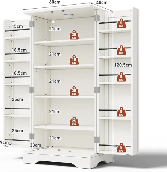 Küchenschrank – Speisekammer, weiß