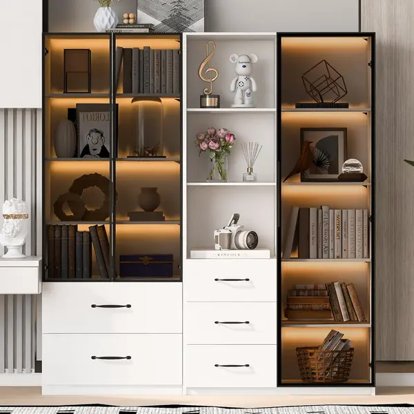 LED-Vitrine 140x40x160 cm