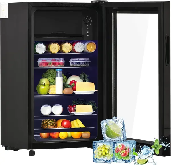 Mini Kühlschrank 76L mit Gefrierfach 6L