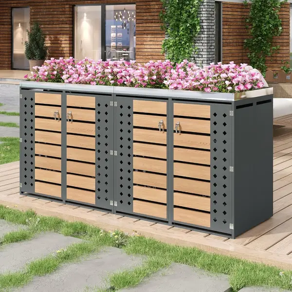 Mülltonnenbox 4 Türen