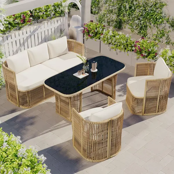 PE Rattan Gartenmöbel Set
