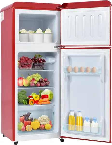 Retro Kühlschrank 92L Kühl-Gefrierkombination