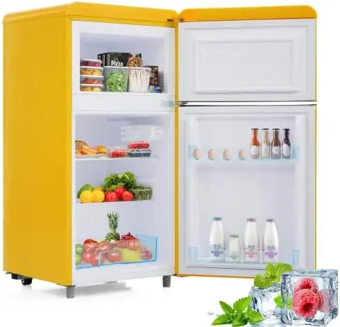 Retro Kühlschrank mit Gefrierfach – 72L Mini Kühlschrank