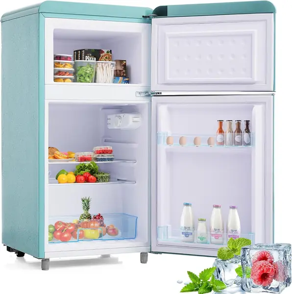 Retro-Kühlschrank Mit Gefrierfach