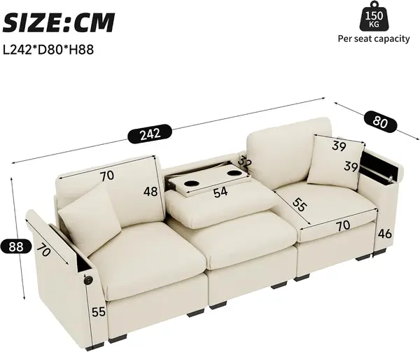 Sofa 3-Sitzer Couch