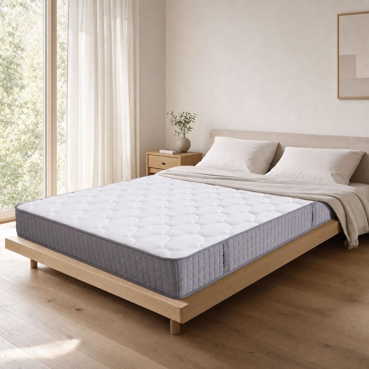 Merax Taschenfederkernmatratze 90x200cm H3 – 7-Zonen, 25cm hoch, atmungsaktiv, ergonomisch, mit Tragegriffen, für erholsamen Schlaf — Ansicht 6