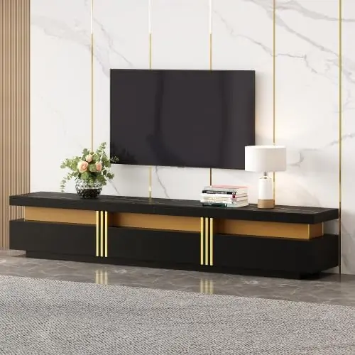 TV Schrank 200 cm – Schwarz