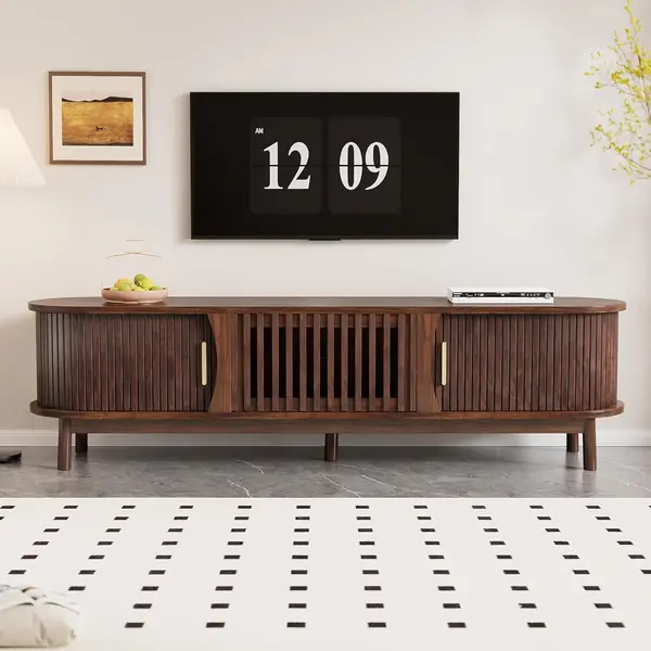 TV-Schrank Retro TV-Lowboard mit offenen Fächern